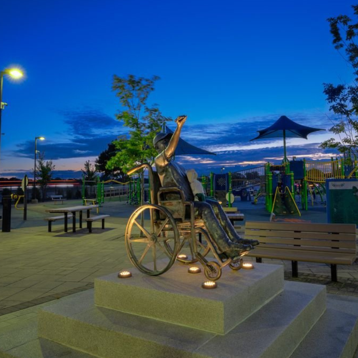 Children's Inclusive Wheelchair Statue | Randolph Rose Collection