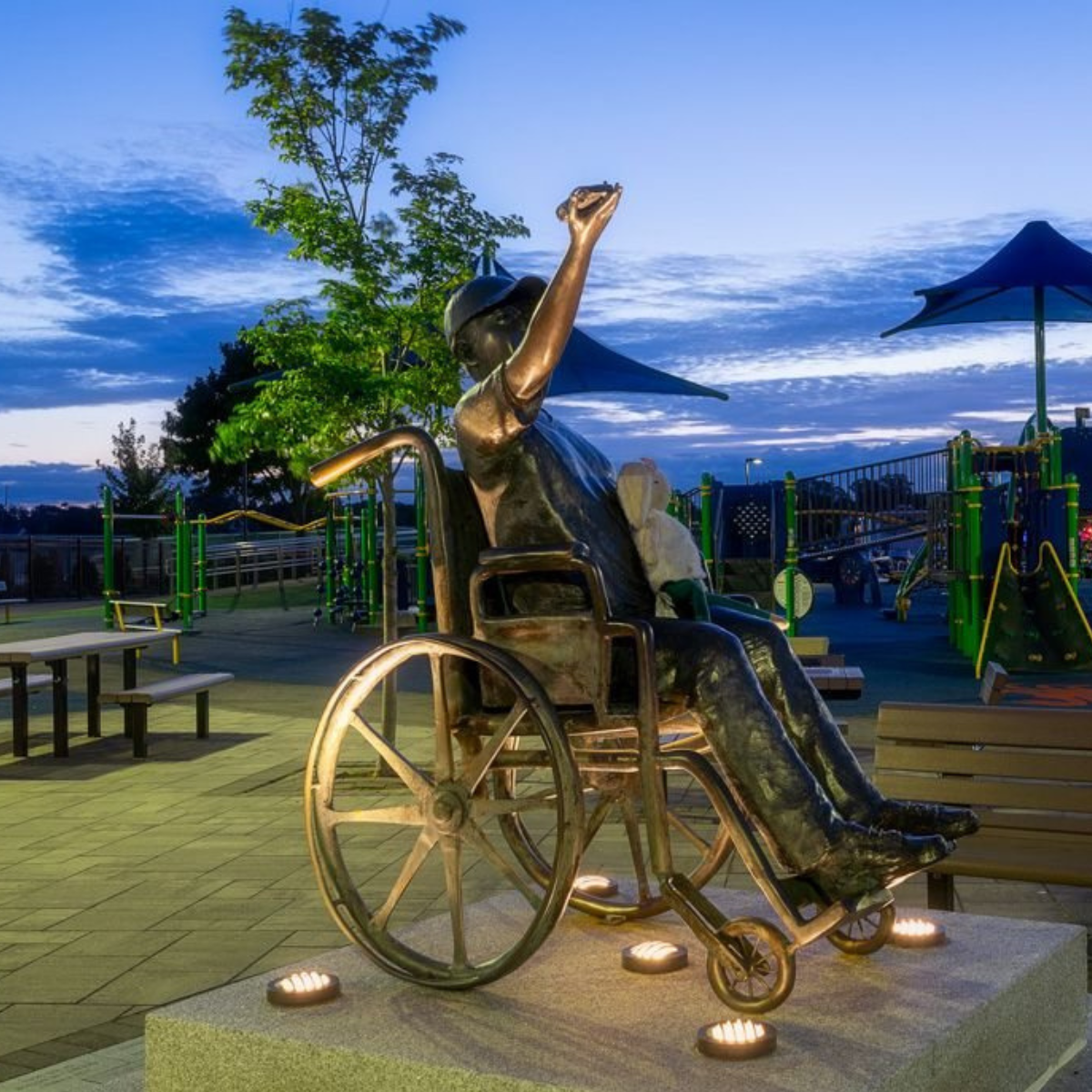 Children's Inclusive Wheelchair Statue | Randolph Rose Collection