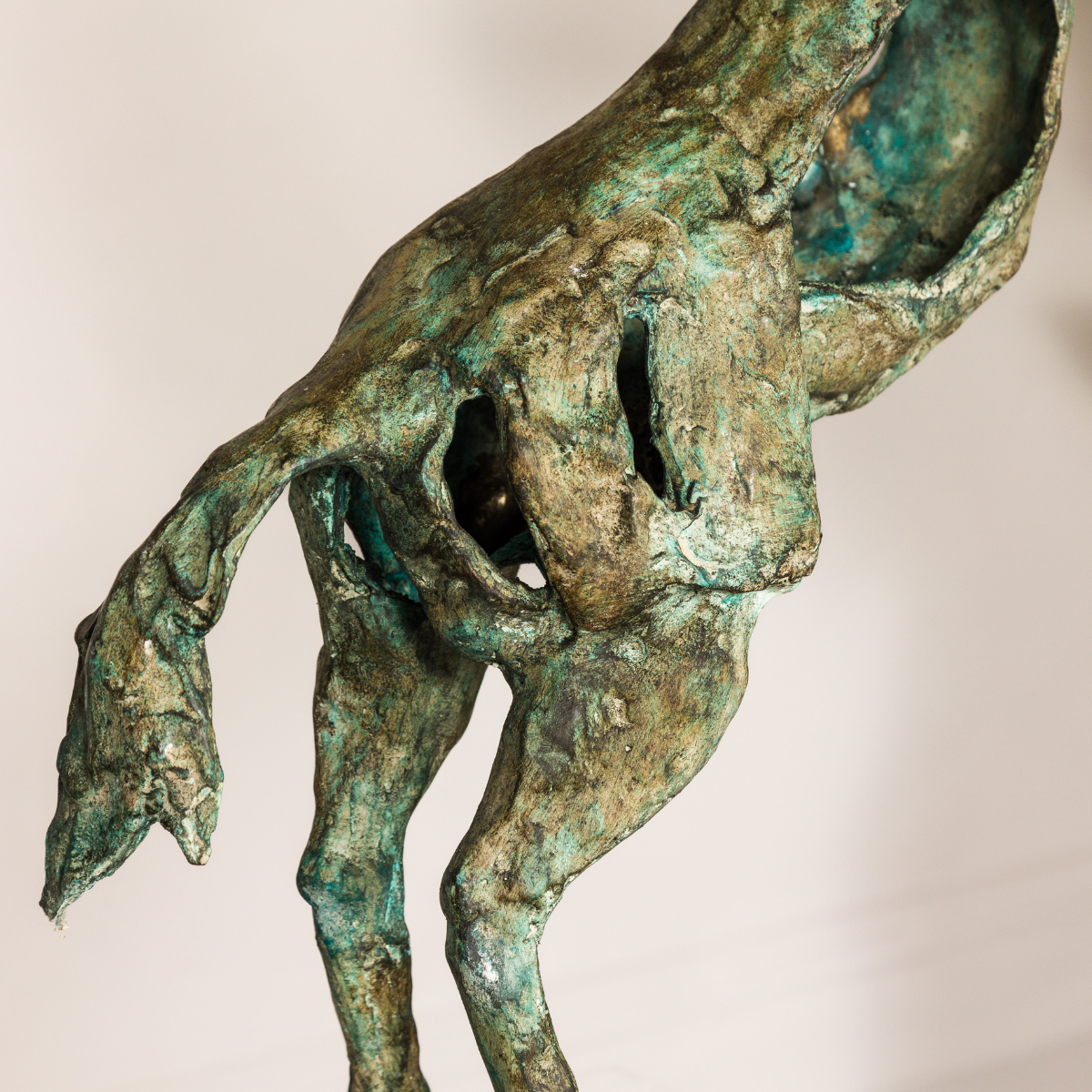 Bronze Tabletop Rearing Horse Statue on Marble Base | Randolph Rose ...