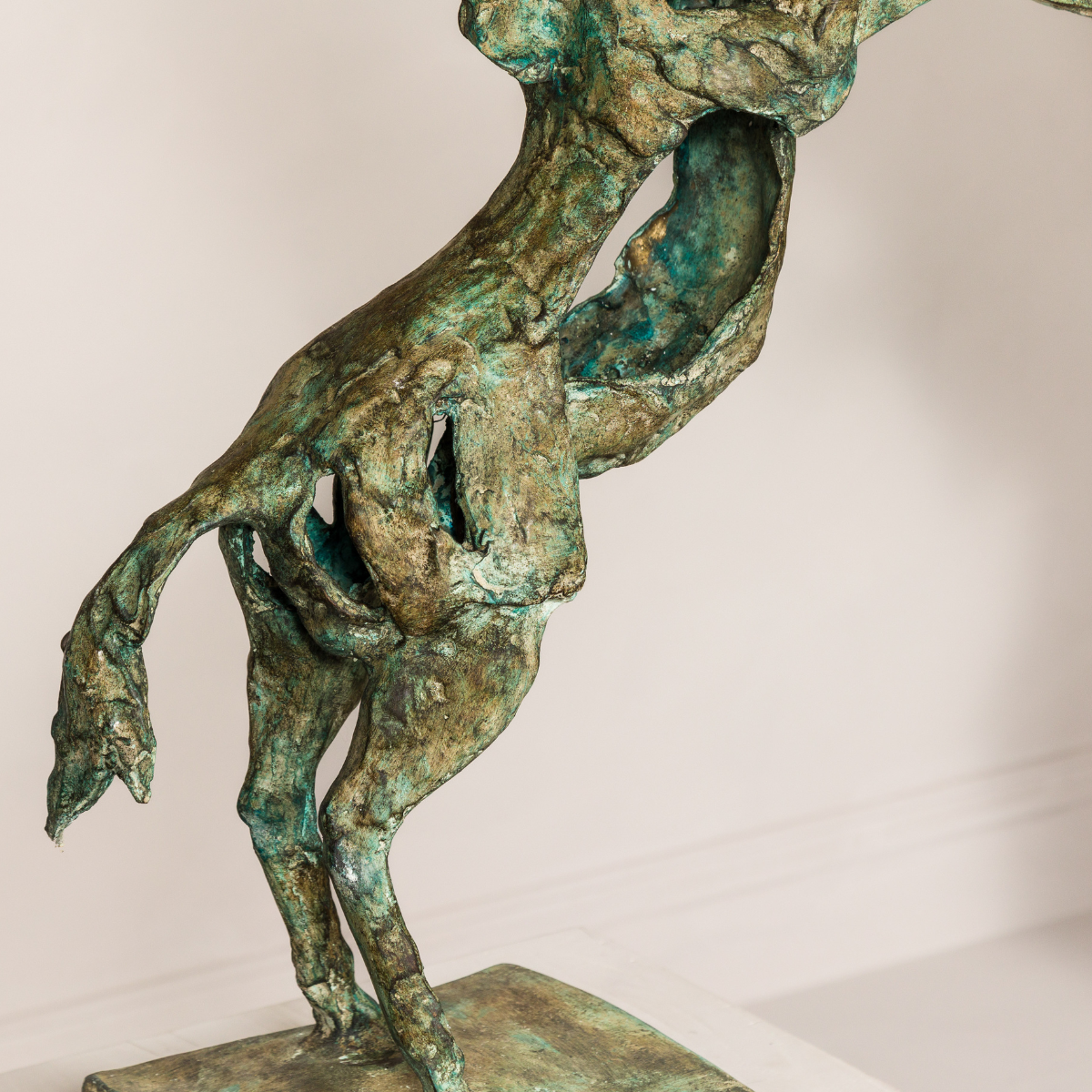Bronze Tabletop Rearing Horse Statue on Marble Base | Randolph Rose ...
