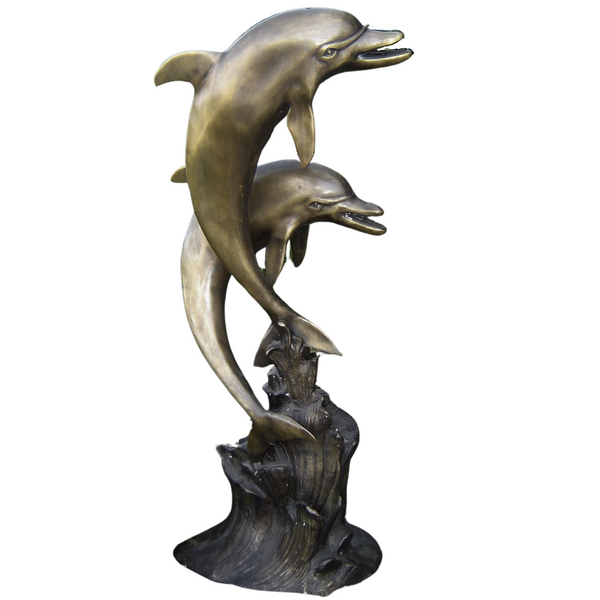Bronze Fountain of Dolphins on a Wave | The Randolph Rose Collection
