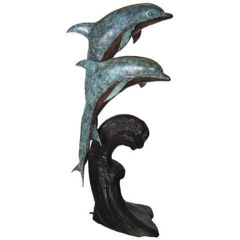 Bronze Fountain of Dolphins on a Tall Wave | Randolph Rose Collection