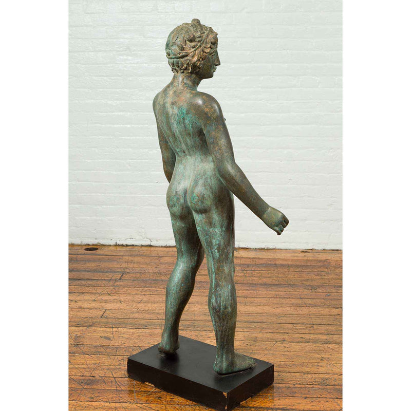 Bronze Statue of a Nude Male with Verdigris Patina-Custom Bronze Statues & Fountains for Sale-Randolph Rose Collection