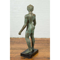 Bronze Statue of a Nude Male with Verdigris Patina-Custom Bronze Statues & Fountains for Sale-Randolph Rose Collection
