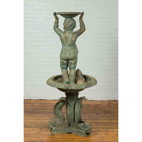 Cherub and Fish Fountain