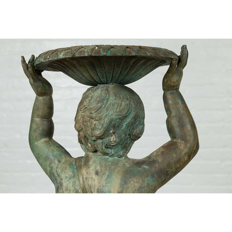 Greco Roman Vintage Putto and Fish Fountain-Custom Bronze Statues & Fountains for Sale-Randolph Rose Collection