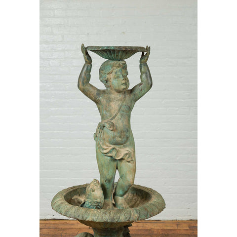 Cherub and Fish Fountain
