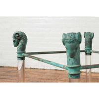Neoclassical Table Base with Ram Heads-Custom Bronze Statues & Fountains for Sale-Randolph Rose Collection