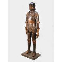Bronze Knight with Mask Statue