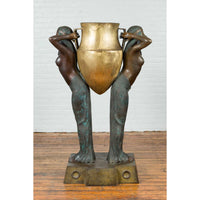 Bronze Egyptian Style Planter & Large Urn | Randolph Rose Collection
