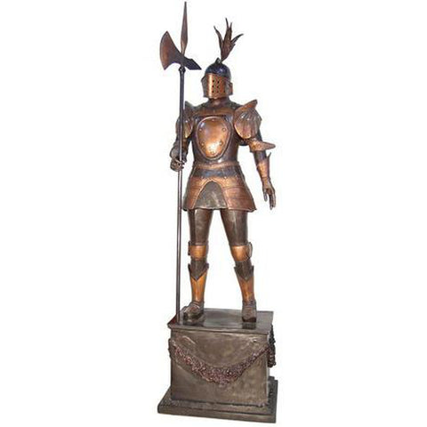 Bronze Knight Holding Axe - Right Handed