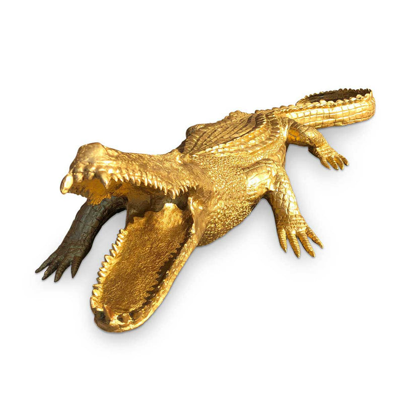 Gold Alligator Sculpture-Custom Bronze Statues & Fountains for Sale-Randolph Rose Collection