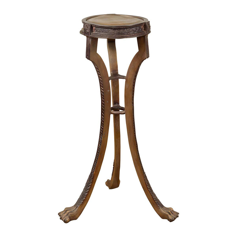 Bronze Pedestal Base with Paw Feet | Randolph Rose Collection