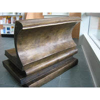 Bronze Stack of Books Bench for Libraries and Schools