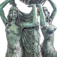 Two Ladies Holding Clamshell Fountain-Custom Bronze Statues & Fountains for Sale-Randolph Rose Collection