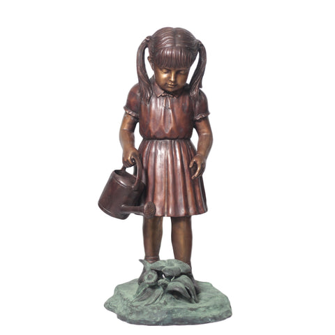 Spring Gardening Girl with Watering Can