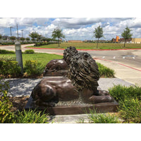 Pair of Crouching Palace Lion Statues-Custom Bronze Statues & Fountains for Sale-Randolph Rose Collection