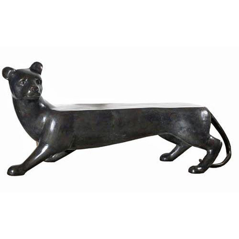 Bronze Panther Statue | Safari Bronze Tiger Sculpture | Animal Benches