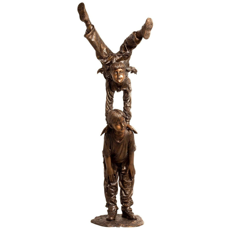Kids Playing Leap Frog Bronze Statue -  Randolph Rose Collection