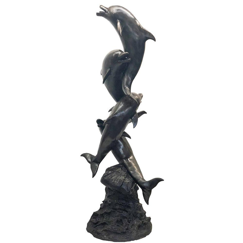 Four Dolphins on Rock Bronze Fountain-Custom Bronze Statues & Fountains for Sale-Randolph Rose Collection