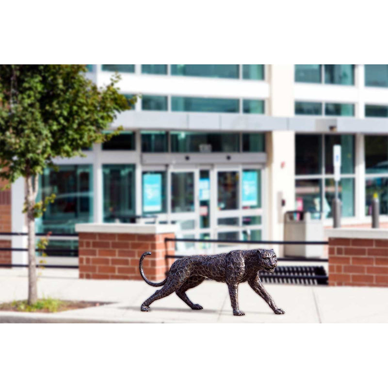Jaguar Statue on the Prowl-Custom Bronze Statues & Fountains for Sale-Randolph Rose Collection