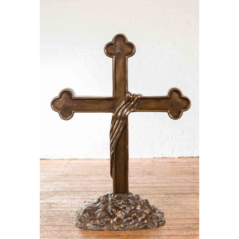 Bronze Religious Christian Cross Statue | Randolph Rose Collection