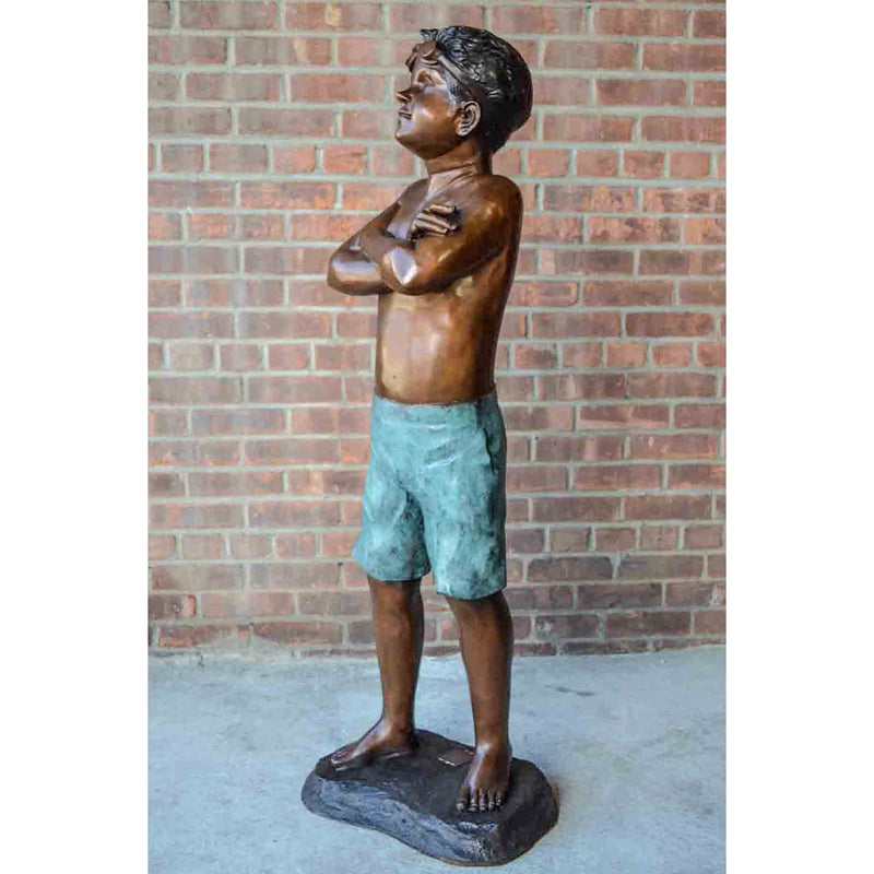 Swim Time - Boy Swimmer-Custom Bronze Statues & Fountains for Sale-Randolph Rose Collection