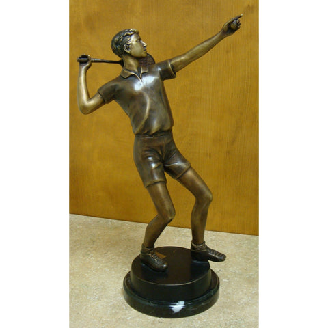Tennis Ace Bronze Tabletop Statue