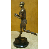 Bronze Tabletop Quarterback Mounted on a Marble Base