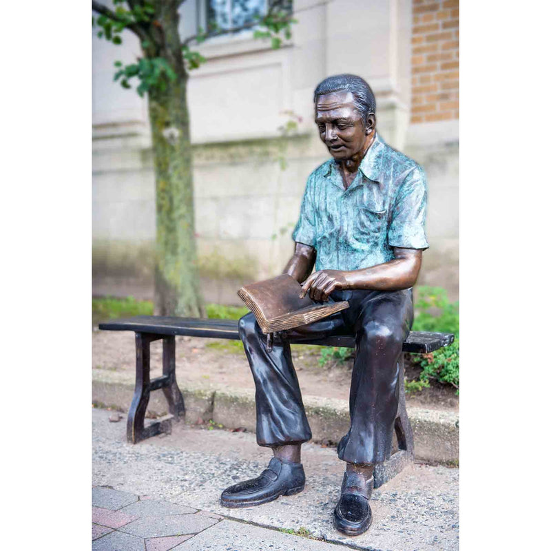 Grandfather Reading-Custom Bronze Statues & Fountains for Sale-Randolph Rose Collection