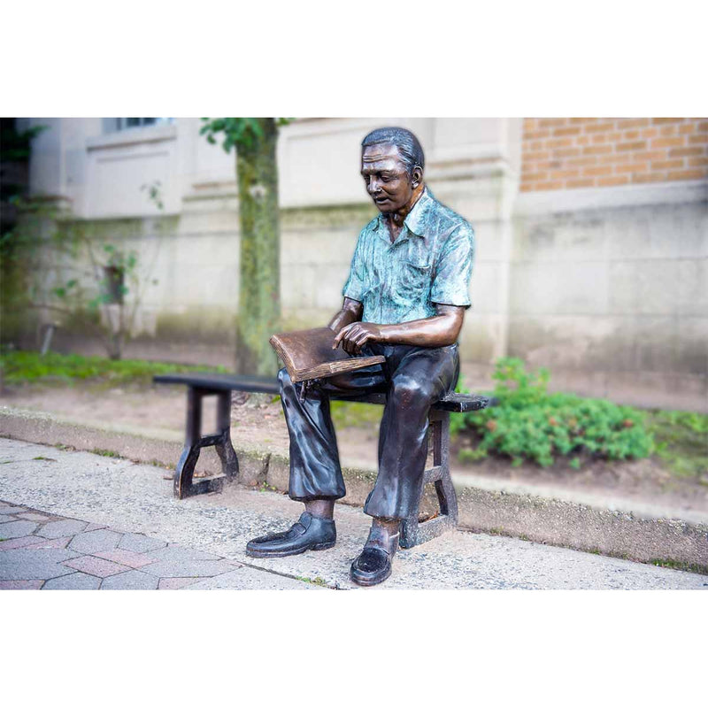Grandfather Reading-Custom Bronze Statues & Fountains for Sale-Randolph Rose Collection
