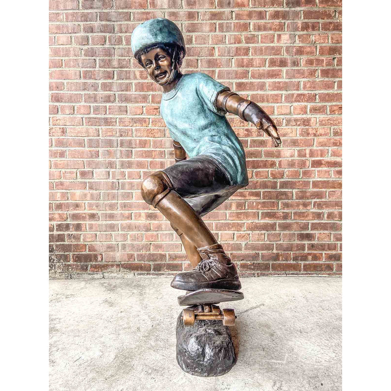 Freestyle Boy Skateboarder-Custom Bronze Statues & Fountains for Sale-Randolph Rose Collection