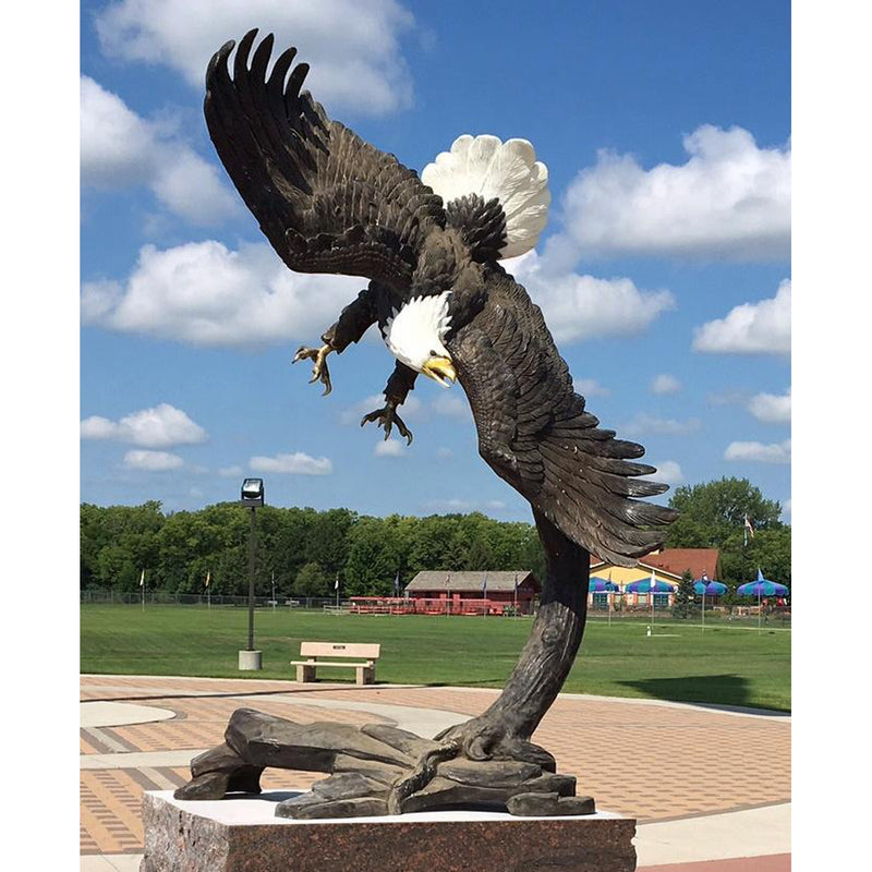American Bronze Eagle Statue Sculpture