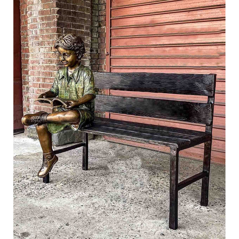 Study Time Boy-Custom Bronze Statues & Fountains for Sale-Randolph Rose Collection