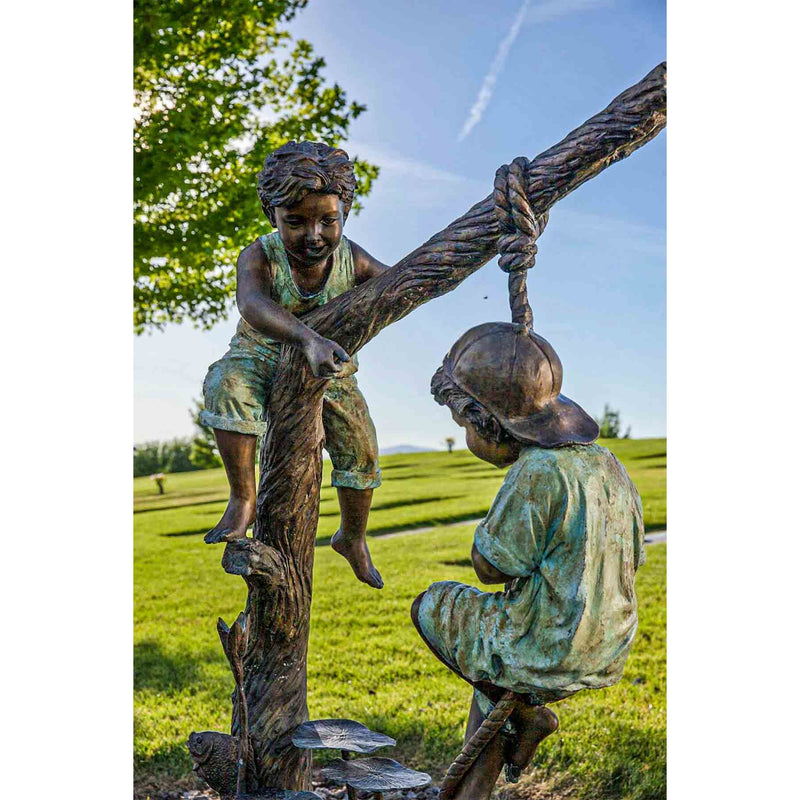 Huck and Finn Bronze Statue-Custom Bronze Statues & Fountains for Sale-Randolph Rose Collection