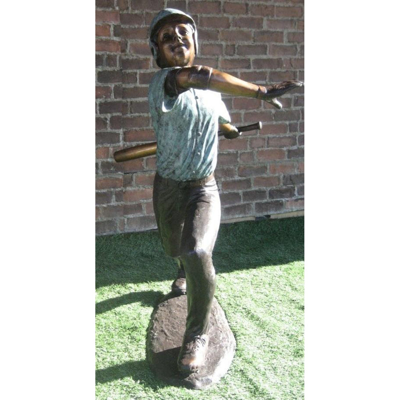 Bronze Sports Statue of a Baseball Batter