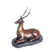 tabletop bronze deer on base