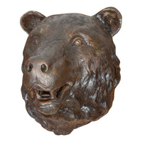 Bear Head Wall Mount Statue