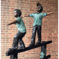 Balancing Act Buddies-Custom Bronze Statues & Fountains for Sale-Randolph Rose Collection