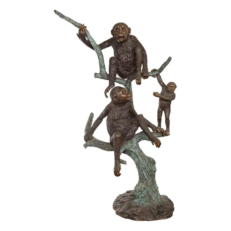 Bronze Monkey Statues in Tree - Randolph Rose Collection