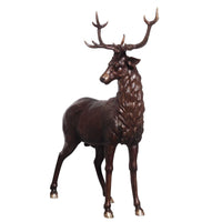 Life-Size Bronze Stag