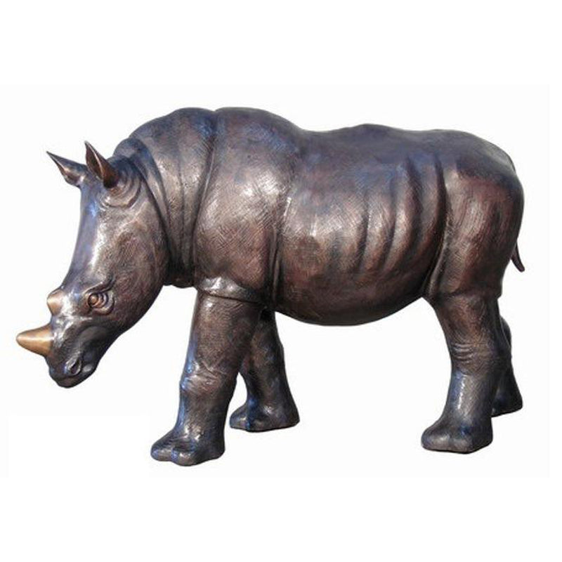 Baby Rhino Bronze Statue