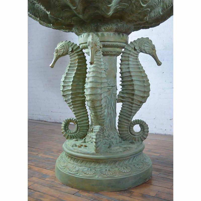 Bronze Mermaid & Seahorse Fountain-Custom Bronze Statues & Fountains for Sale-Randolph Rose Collection