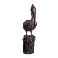 Pelican Sitting on Piling Statue Fountain-Custom Bronze Statues & Fountains for Sale-Randolph Rose Collection