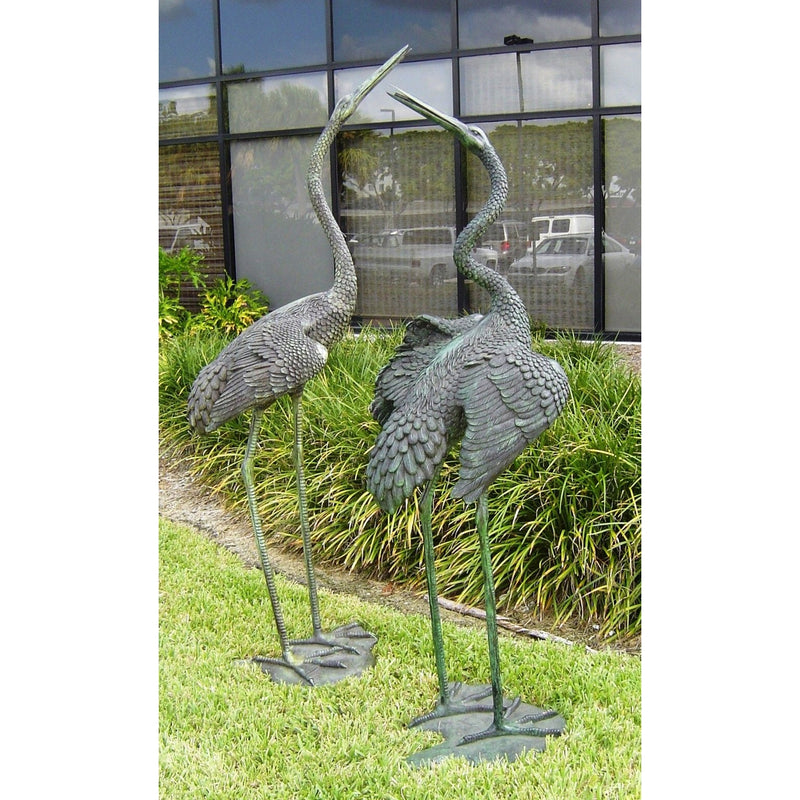 Bronze Statue of Two Cranes - Fountain
