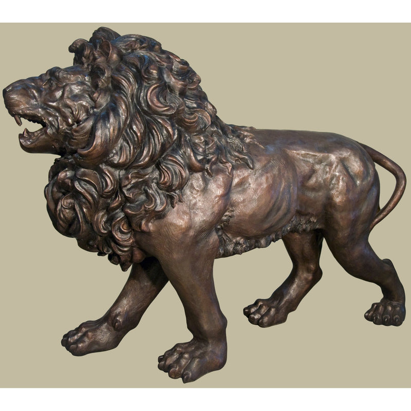 Stalking Lion Statue Left-Custom Bronze Statues & Fountains for Sale-Randolph Rose Collection