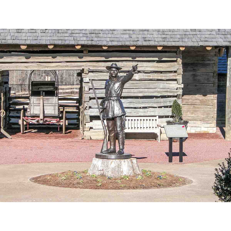Custom Davy Crockett Bronze Statue-Custom Bronze Statues & Fountains for Sale-Randolph Rose Collection