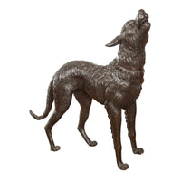 Bronze Howling Dog Garden Statue - Randolph Rose Collection
