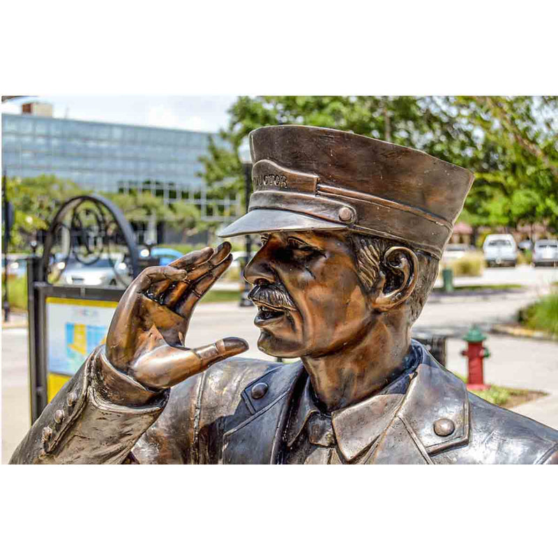 "All Aboard" Custom Bronze Train Conductor Set Statue-Custom Bronze Statues & Fountains for Sale-Randolph Rose Collection