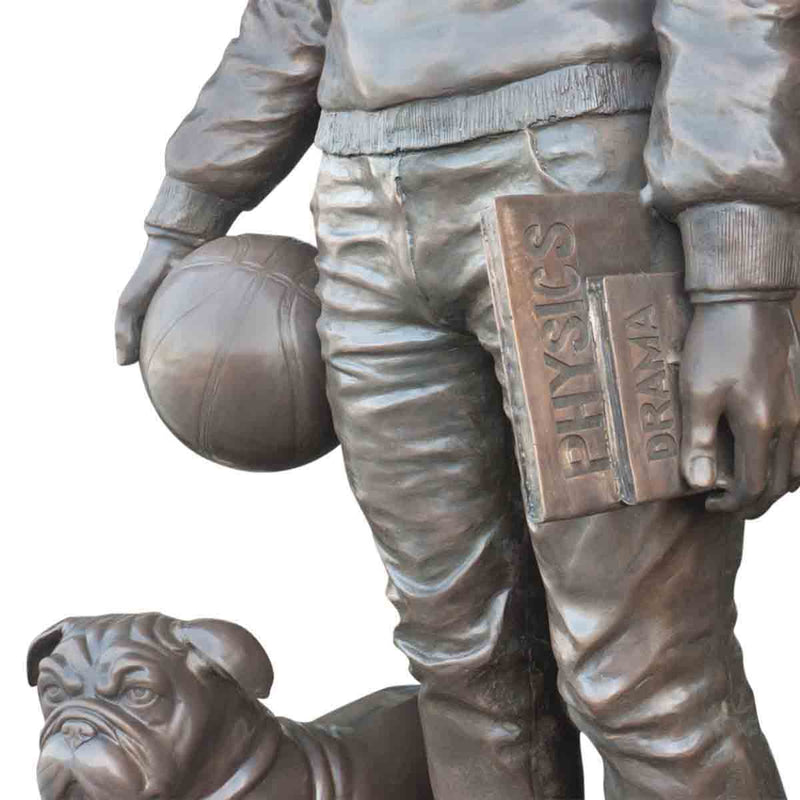 Custom Boy Holding Basketball and Books-Custom Bronze Statues & Fountains for Sale-Randolph Rose Collection